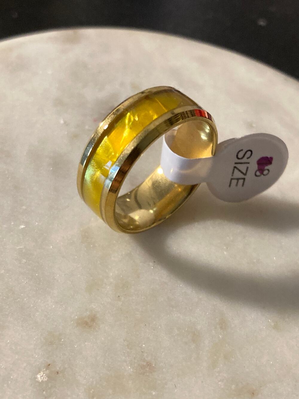 Men’s wedding band style ring stainless steel size 8
